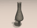 3D Model 5th Century BC - 5th Century AD Roman Gray Terra-Cotta Amphora with bulbous body and elongated base