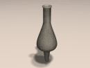 3D Model 5th Century BC - 5th Century AD Roman Gray Terra-Cotta Amphora with bulbous body, elongated base and narrow neck