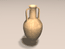 3D Model 5th Century BC - 5th Century AD Roman Terra-Cotta Amphora with bulbous body, small flat base and handles attached under rim