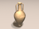 3D Model 5th Century BC - 5th Century AD Roman Terra-Cotta Amphora with bulbous tapering body, small flat base and handles attached under rim