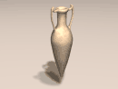 3D Model 5th Century BC - 5th Century AD Roman Terra-Cotta Amphora with conical body and peaked handles attached to rim