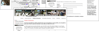 Peak Window Cleaning, Small Business Website, Denver Colorado - POITRA Visual Website Design, Graphic Design and Presentation Design Services