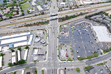 Aerial Photosimulations of the proposed I-5 and Hammer Lane.