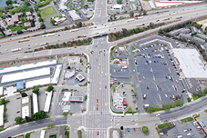 Aerial Photosimulations of the proposed I-5 and Hammer Lane.