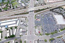 Aerial Photosimulations of the proposed I-5 and Hammer Lane.
