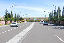 Ground view Photosimulations of the proposed I-5 and Otto Drive Interchange (View East)