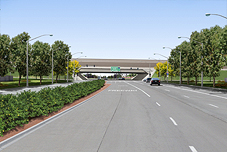 Ground view Photosimulations of the proposed I-5 and Otto Drive Interchange (View West)