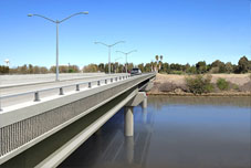 Ground View Photosimulation of the proposed Navy Drive Bridge over San Joaquin River