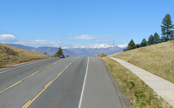 Photo Simulations of proposed Highway Widening and Lane Configuration Alternatives for the SH7 Highway Widening EA (CO)