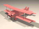 3D Model 20th Century American Remington-Burnelli RB-2 Lifting-Body Air Freighter, c. 1924 (silver and blue)