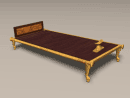 3D Model 3rd Millennium BC Egyptian (Fourth Dynasty) Gold Gilt Bed with headrest, c. 2575 BC (cedar)
