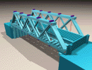 3D Model 19th Century American Howe Truss Railway Bridge (1890s)