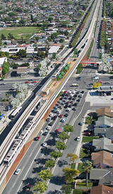 Photosimulation of the Proposed Capitol Expressway Story Road Light Rail Transit (LRT) Station for VTA, San Jose, California