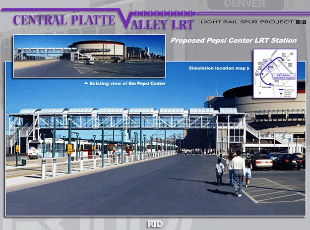Central Platte Valley LRT, Pepsi Center Station - Presentation Board