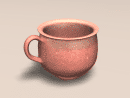 3D Model 3rd Century Roman North Africa Terra-Cotta Drinking Cup with Handle