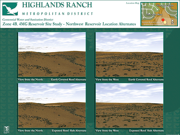 Highlands Ranch 4MG Reservoir Site Study - 3D Environmental Simulation