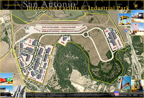 Photo Simulation and Visualization Services for Intermodal Facility and Industrial Park, Union Pacific Railroad, San Antonio, TX