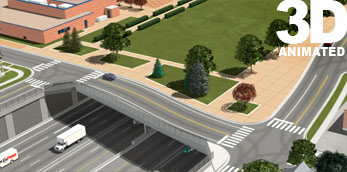 I-70 Swansea Partial Cover Lowered 3d Simulation