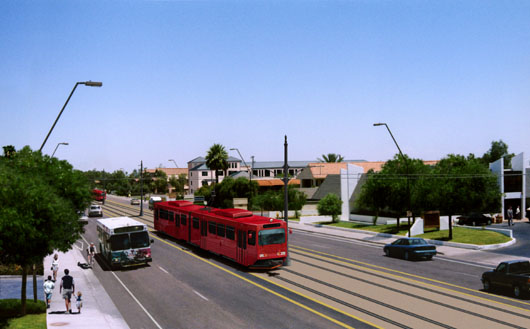Photosimulation of Valley Connections LRT Corridor, Tempe, AZ