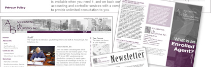 Accounting Tax Solutions, Inc., Denver Colorado, Company Website - POITRA Visual Website Design, Graphic Design and Presentation Design Services