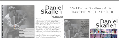 POITRA Visual Website Design, Graphic Design and Presentation Design Services - Daniel Skaflen, Artist, Illustrator and Mural Painter Business Website, Denver Colorado