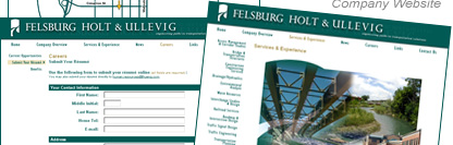 POITRA Visual Website Design, Graphic Design and Presentation Design Services - Felsburg Holt & Ullevig Engineering, Denver Colorado, Company Website