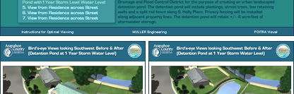 Holly Hills Detention Pond Browser-based Presentation, Denver CO - POITRA Visual Website Design, Graphic Design and Presentation Design Services for Public Information and Public Involvement Processes.