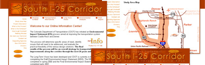 South I-25 Corridor EIS CDOT Project Website - POITRA Visual Website Design, Graphic Design and Presentation Design Services