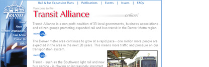 POITRA Visual Website Design, Graphic Design and Presentation Design Services - Non-profit Public Information Website for Transit Alliance Organization