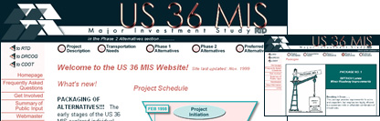 US36 MIS RTD Denver Project Website - POITRA Visual Website Design, Graphic Design and Presentation Design Services