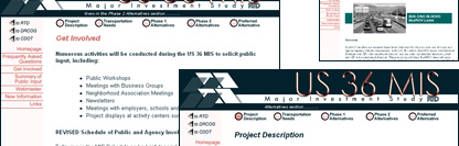 US36 MIS RTD Denver Project Website - POITRA Visual Website Design, Graphic Design and Presentation Design Services