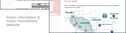 US36 MIS RTD Denver Project Website - POITRA Visual Website Design, Graphic Design and Presentation Design Services