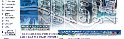 Valley Highway EIS Colorado Department of Transportation Project Website - POITRA Visual Website Design, Graphic Design and Presentation Design Services