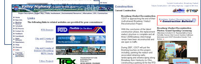 Valley Highway EIS Colorado Department of Transportation Project Website - POITRA Visual Website Design, Graphic Design and Presentation Design Services