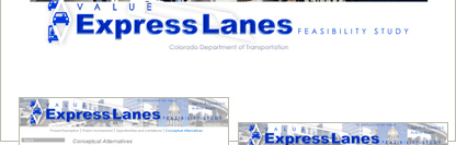 Value Express Lanes Feasibility Study - Colorado Department of Transportation Project Website - POITRA Visual Website Design, Graphic Design and Presentation Design Services