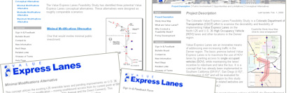 Value Express Lanes Feasibility Study - Colorado Department of Transportation Project Website - POITRA Visual Website Design, Graphic Design and Presentation Design Services